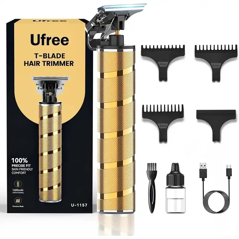 Hair Trimmer & Beard Trimmer for Men Professional, Electric Razor with T-Blade Precision Edger,