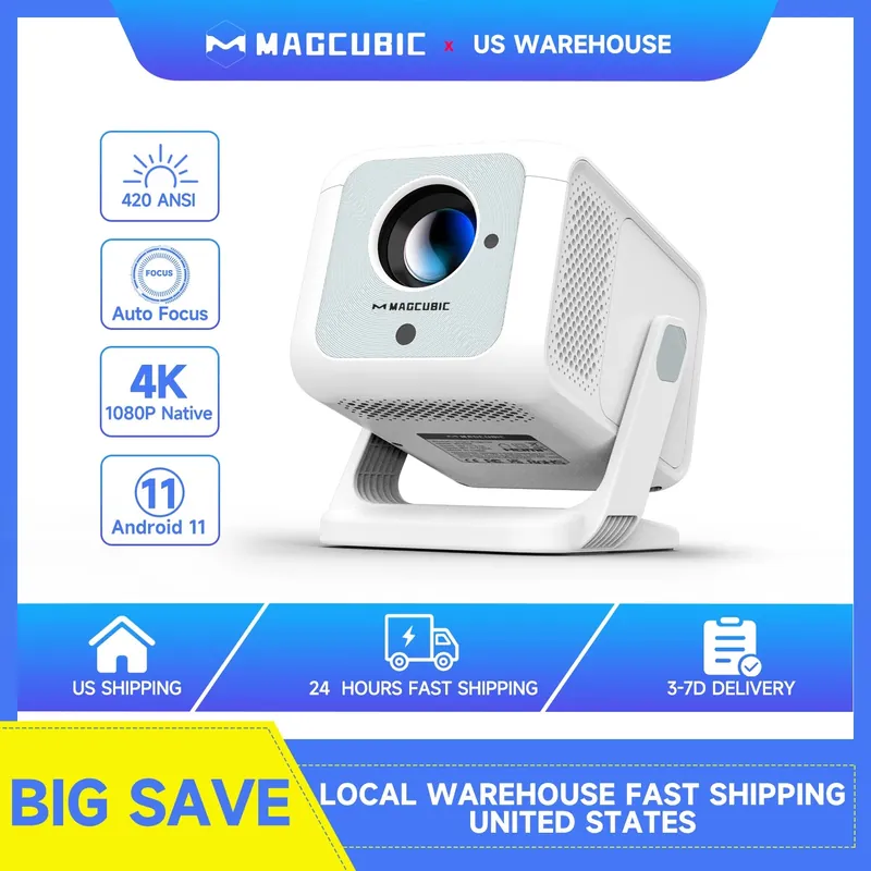 Magcubic HY310X Portable Projector 4K 420ANSI WiFi 6 Auto Focus Home