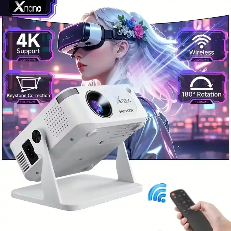 Xnano HA109 Mini Projector Android11 WiFi6 BT5.0 280 ANSI 720P Built-in App