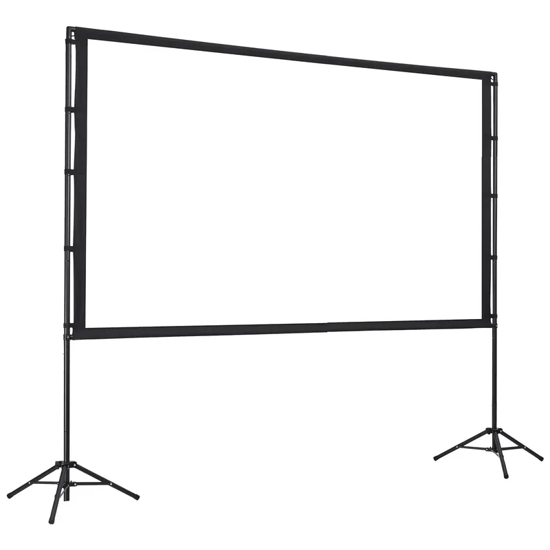 Tripod Projector Screen With 2 Stands 100 Inch 160° Wide Angle 4K HD 16 9