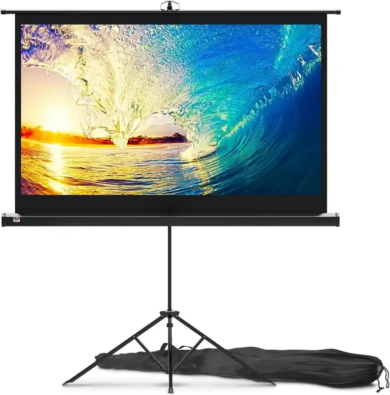 60‘ Projector Screen / Stand for Indoor Outdoor Movie and Office Presentation