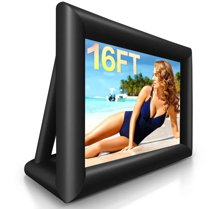16ft Inflatable Movie Screen Outdoor Projector Screen with Air Blower
