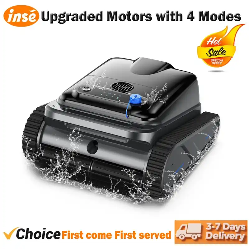 Cordless Robotic Cleaner with 4 Motors Self-Parking for Above Ground Pools
