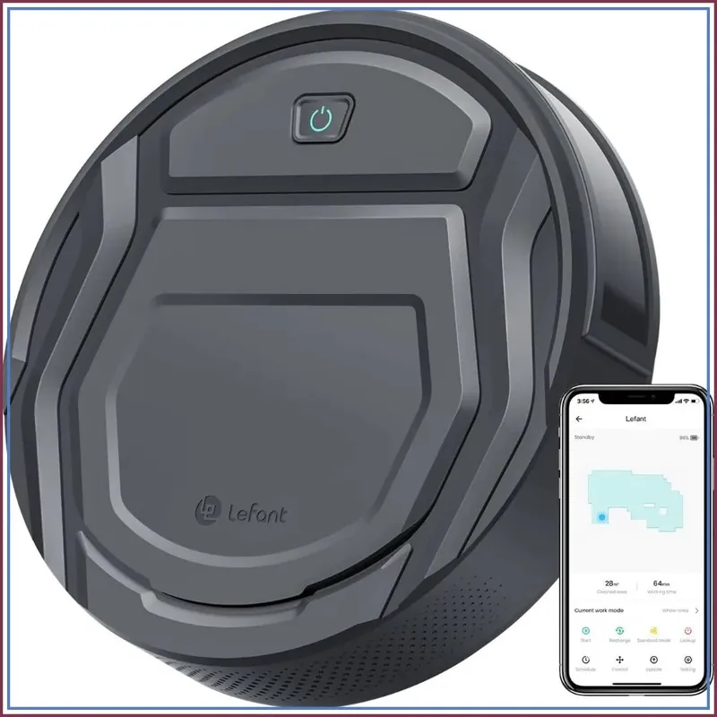 2200Pa Suction Robot Vacuum, 120 Min Runtime, WiFi / App/Alexa