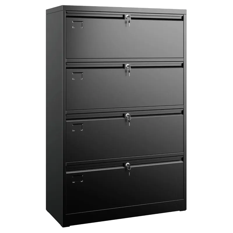 4 Drawer Metal Lateral File Cabinet with Lock for Home Office School Letter