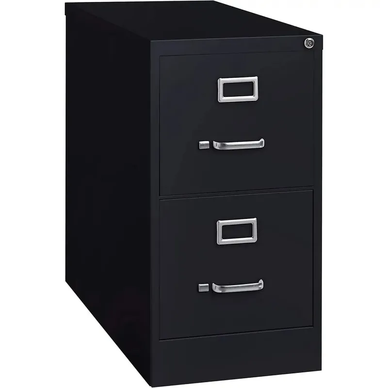 26.5 Deep Metal File Cabinet, Letter Size, Black for Home and Office