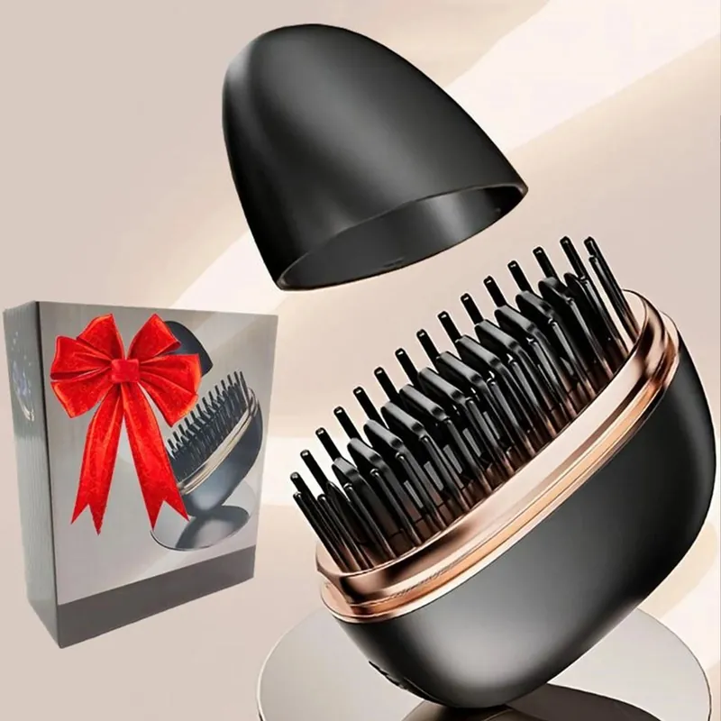 Wireless Hair Straightener Brush USB Rechargeable 30s Fast Heat 3 Temperature for Straight & Curly Hair