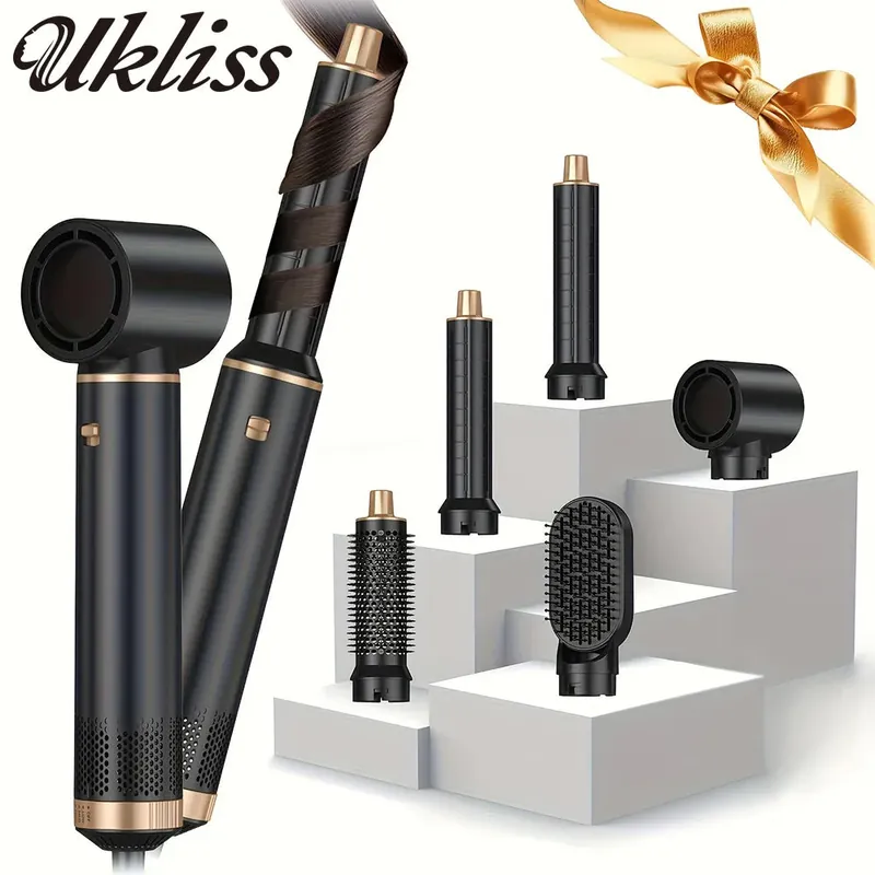 5 in 1 Hair Dryer Hot Comb Set Professional Curling Iron Hair Straightener Styling Tool For Professional