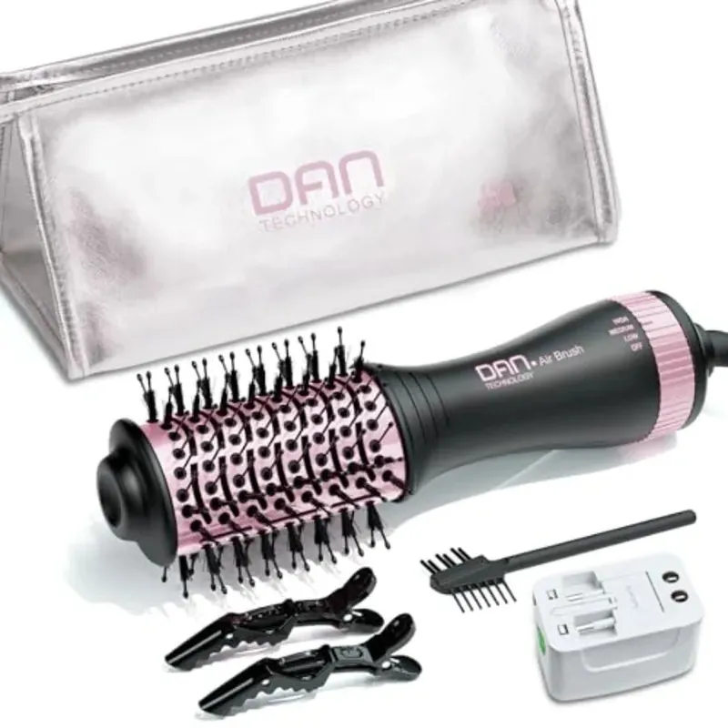 DAN Dual Voltage Hair Dryer Brush, Auto Dual Voltage 110V-120V/220V-240V Travel Hair Dryer