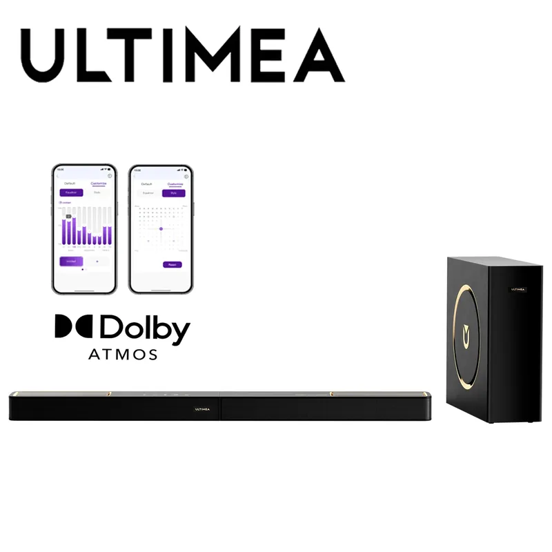 ULTIMEA 3.1.2ch 300W Dolby Atmos Soundbar, with 5.25‘‘ Wired Subwoofer