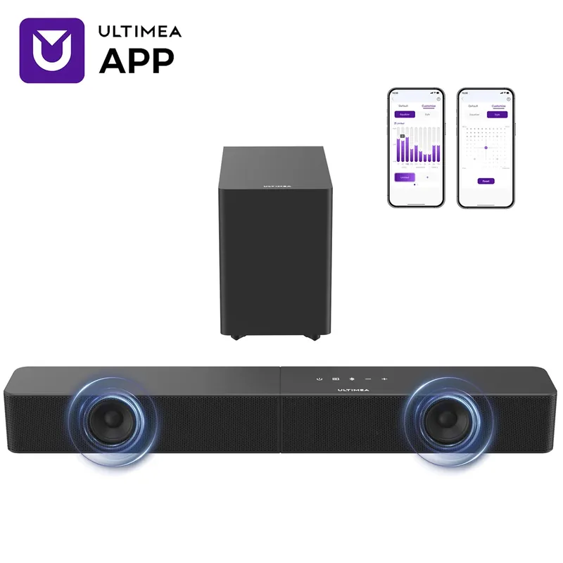 ULTIMEA 2.1ch SoundBar for Smart TV, 5.25" Wireless Subwoofer, App Control