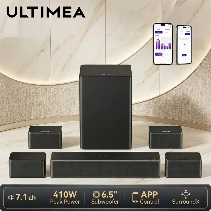 ULTIMEA Poseidon D70 7.1ch Soundbar with 6.5" Wireless Subwoofer