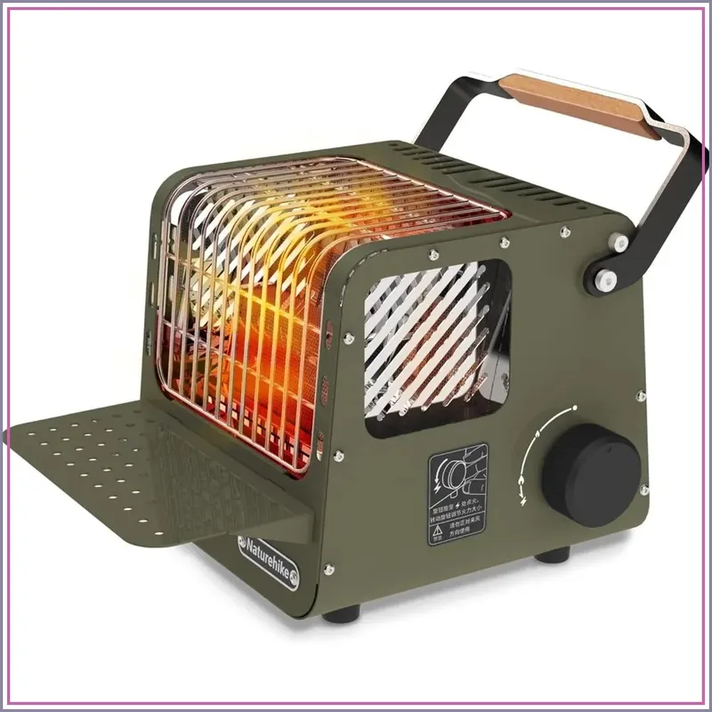 3750 BTU Butane Portable Space Heater w/Warming Shelf for Indoor&Outdoor Use