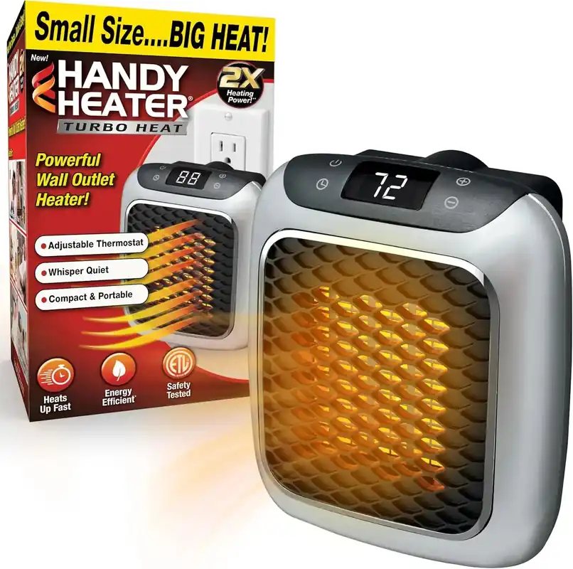 Portable Ceramic Space Heater with Adjustable Thermostat, Timer for Office