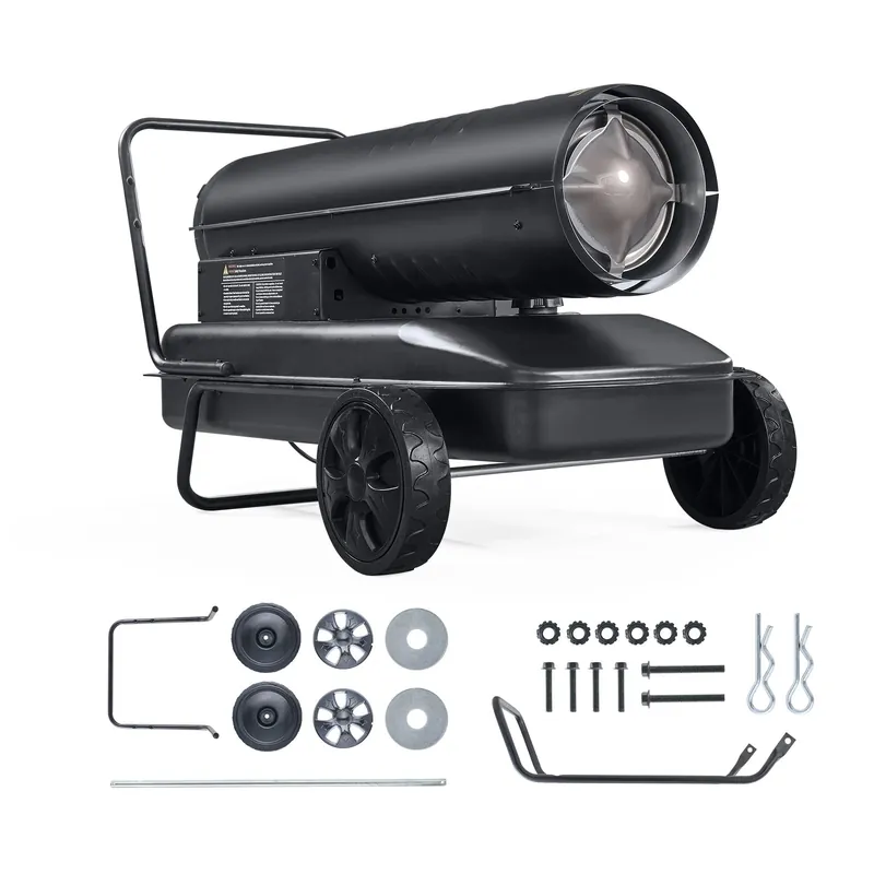 SucceBuy Portable Torpedo Diesel Space Heater W/ Thermostat Tank Energy