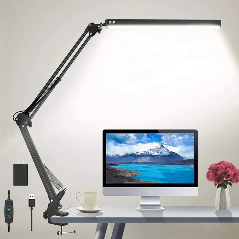 LED reading desk lamp/computer lamp, adjustable angle, eye-friendly design