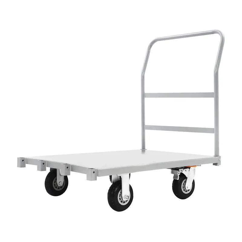 36*24 Flat Dolly Cart 2000 Lbs Hand Push Pull Cargo Handling Trailer with 4 Wheels
