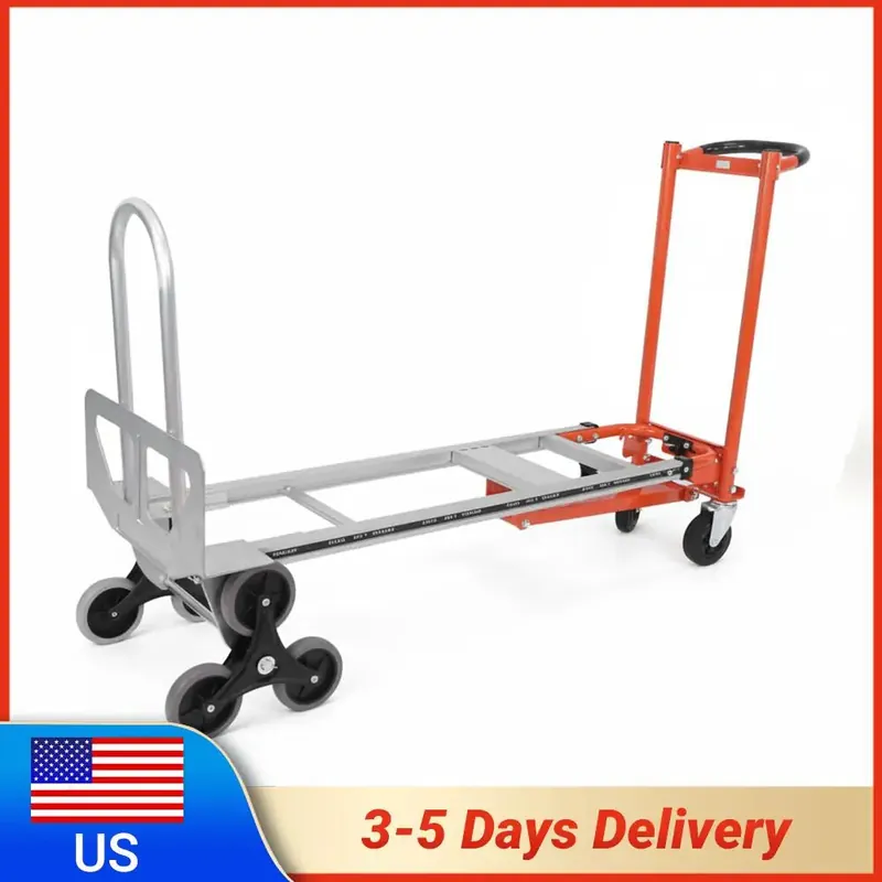Aluminum Alloy Heavy Duty Hand Truck Dolly Cart with Wheels Folding Stair Climbing Cart