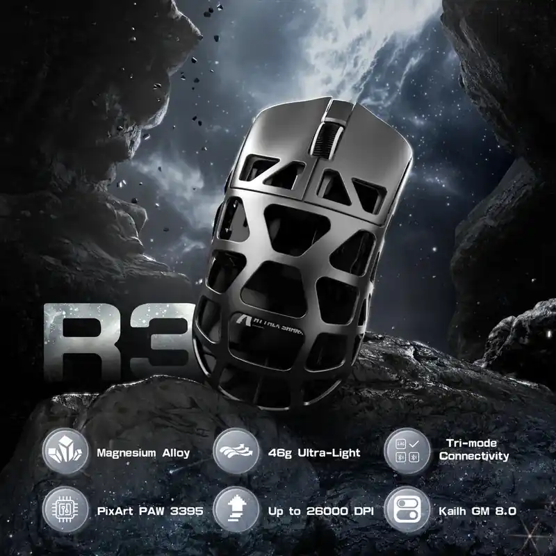 ATTACK SHARK R3 Magnesium Alloy Gaming Mouse 8K SUPERLIGHT
