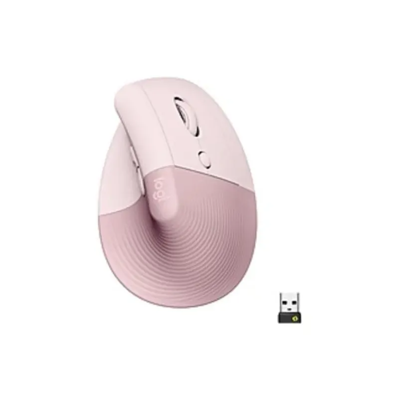 Lift Vertical Ergonomic Mouse for office use rose-colored plastic rose color