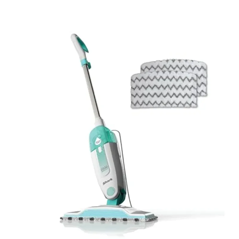 Steam Mop with 2 Machine Washable Dirt Grip Pads Removable Water Tank