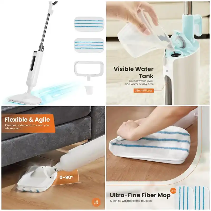 Steam Mop for Floor Cleaning, Lightweight Floor Steamer Cleaner for Tile
