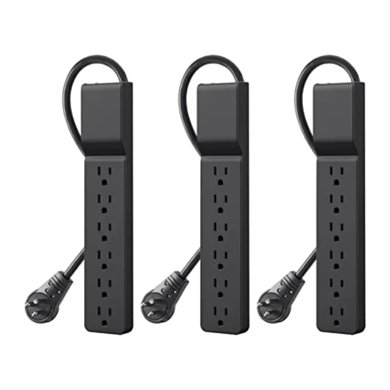Power Strip Surge Protector with 6 AC Multiple Outlets for Home Office