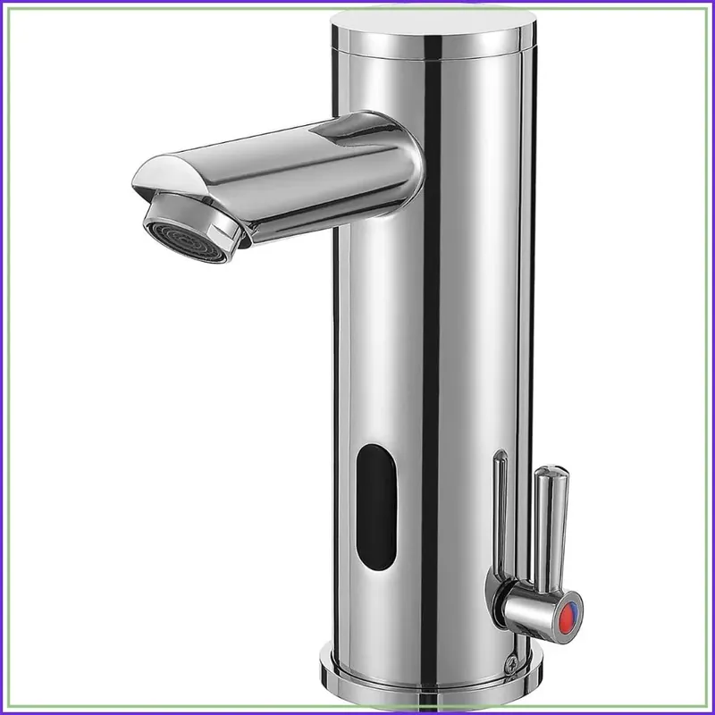 Motion Activated Sensor Hands Free Auto Off 1 Hole Commercial Infrared Brass Basin Faucet Adjustable Cold Hot Single Handl