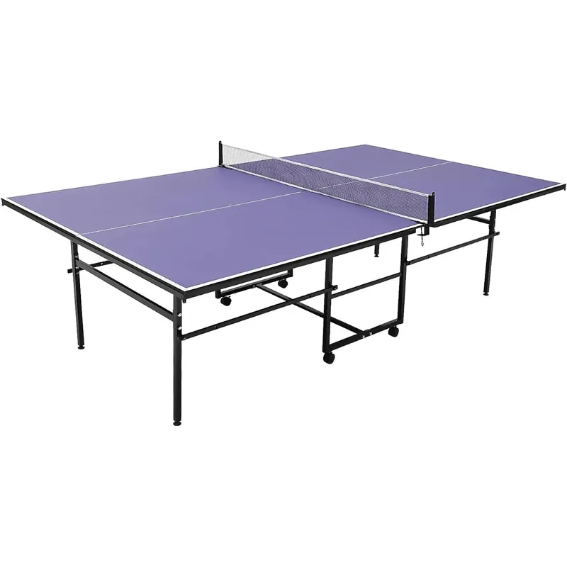 Portable Collapsible Table Tennis Table Set 8FT Indoor/Outdoor for Family