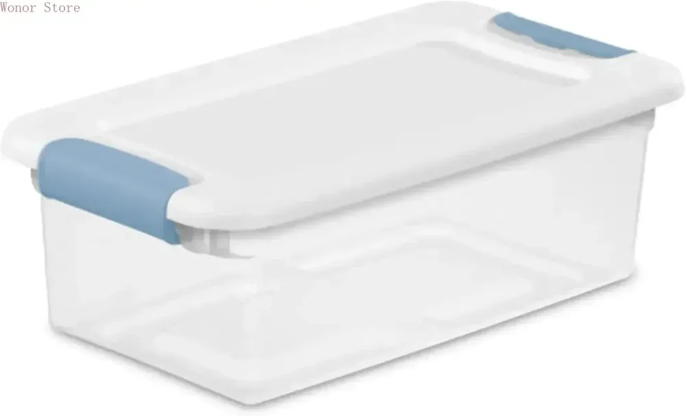 (XMSJ-Hot)48-Pack Latching Box, Under Bed Storage Bins with Lids