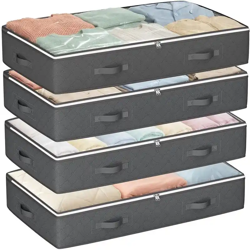 90L Under Bed Storage Containers, Foldable Underbed Storage Bags