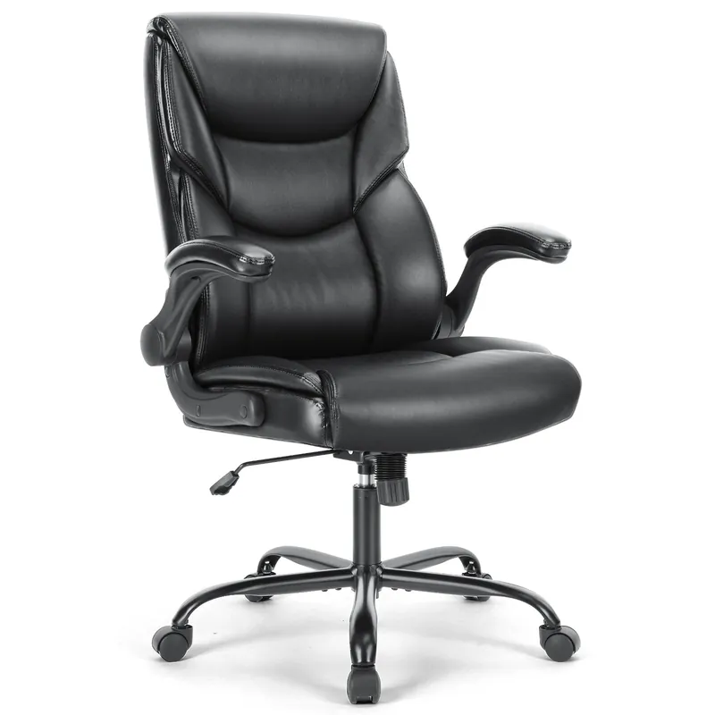 JHK Ergonomic PU Leather Padded Armrest Living Room Rocking Gaming Chair Swivel Wheel