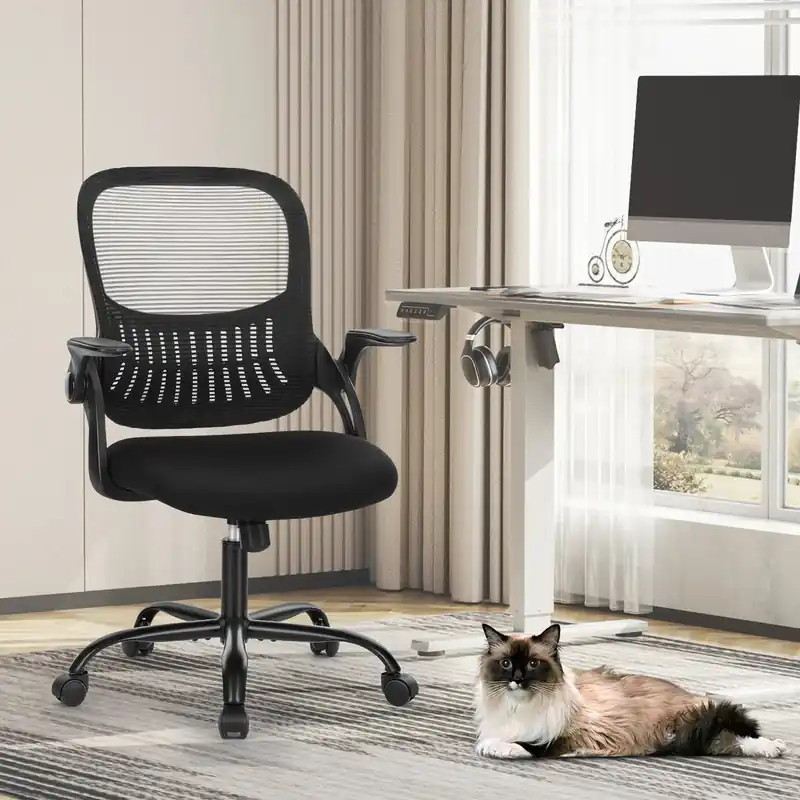 JHK Ergonomic Mid-Back Mesh Backrest Office Desk Chair Computer Lumbar Support Rolling Swivel Gaming Chairs