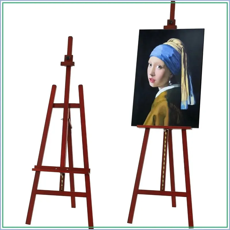 Adjustable Wooden Art Easel for Painting, Foldable Beech Wood Display Stand