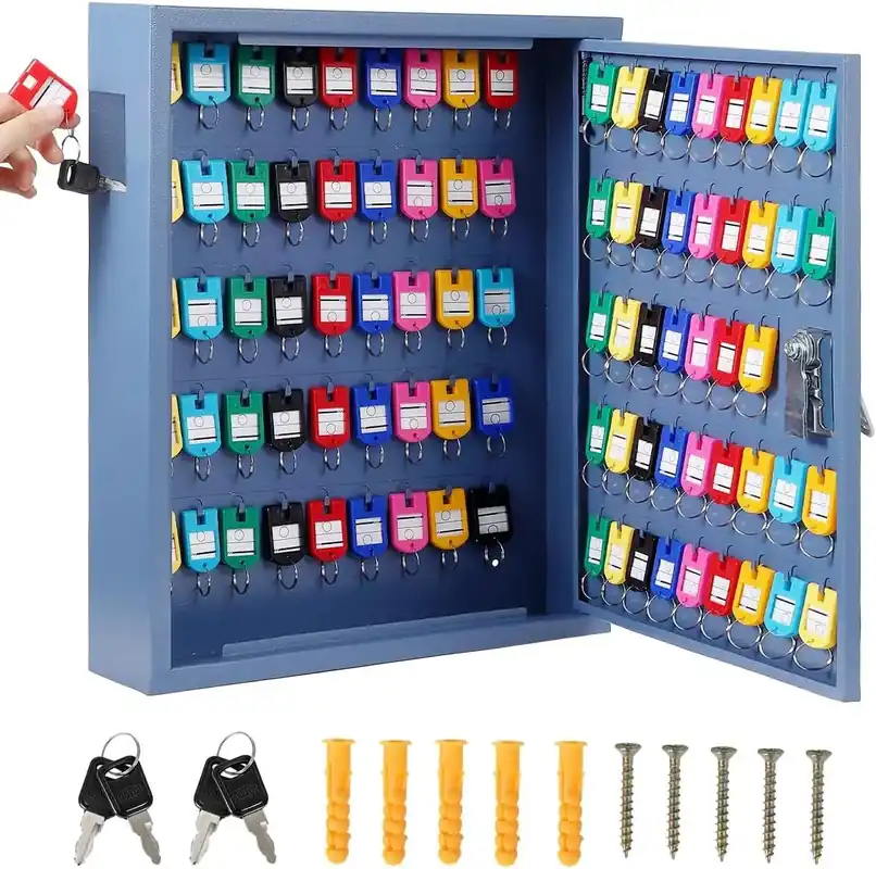Garvee with 88 Hooks & Color Tags Key Cabinet Organizer, Wall-Mount