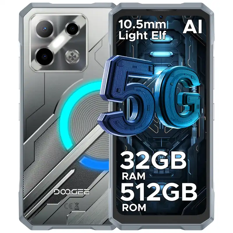 DOOGEE Blade GT Pro 5G Rugged Phone 6.72‘‘ FHD+ 120Hz 32GB+512GB LED Light Effect 5800mAh Battery Android