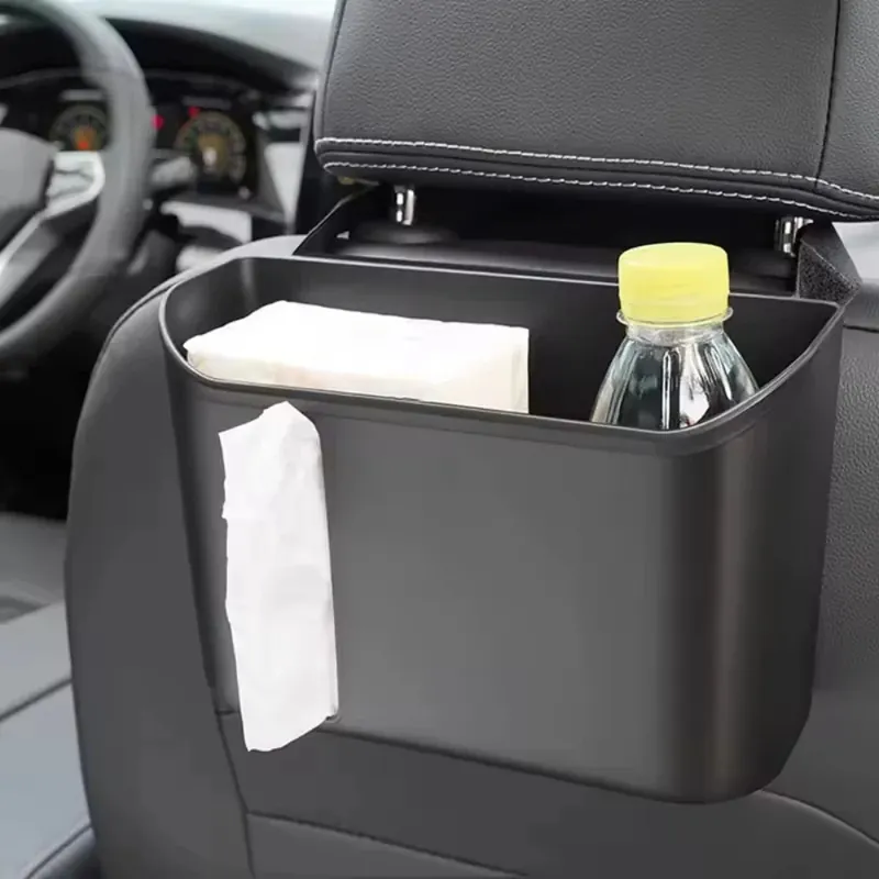Car Trash Can Portable Storage Mesh Pocket Auto Hanging Holder Water Bottles Backseat