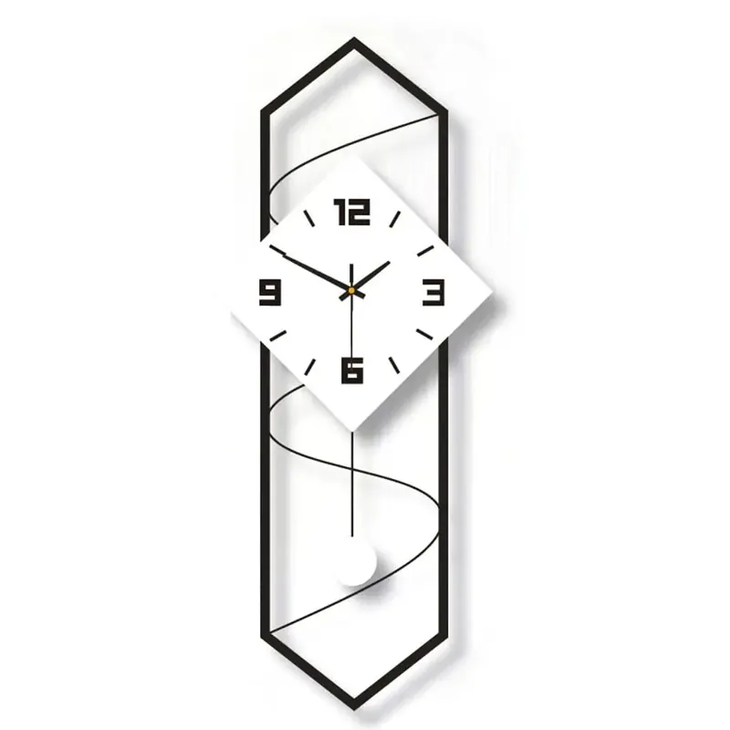 Swing Quartz Silent Modern Large Pendulum Wall Clock, 27.5" - Home Decor