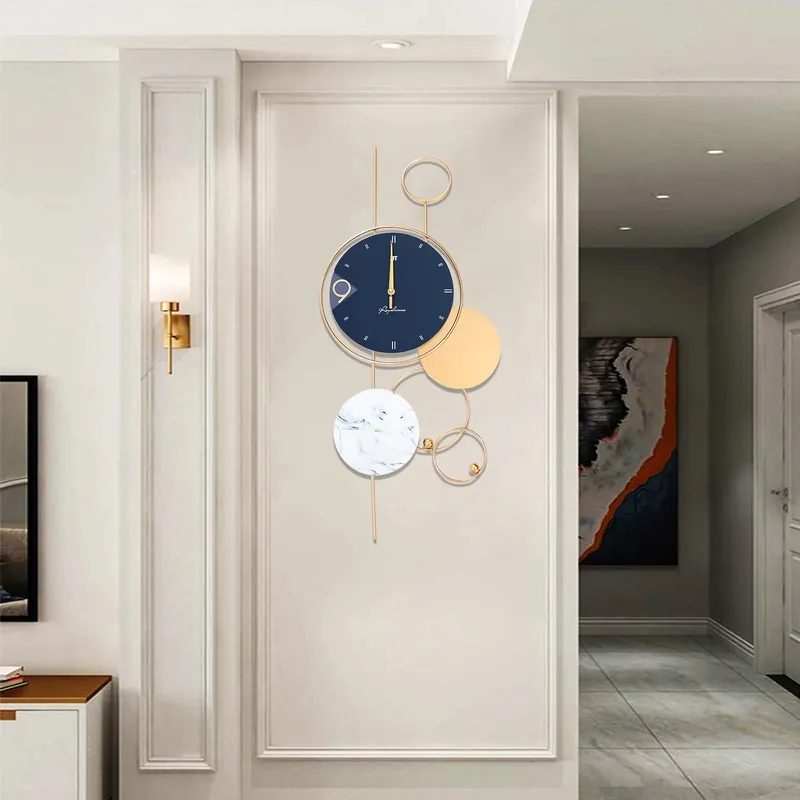 Big Wall Clocks for Living Room Decor, Battery Operated Silent Non-Ticking