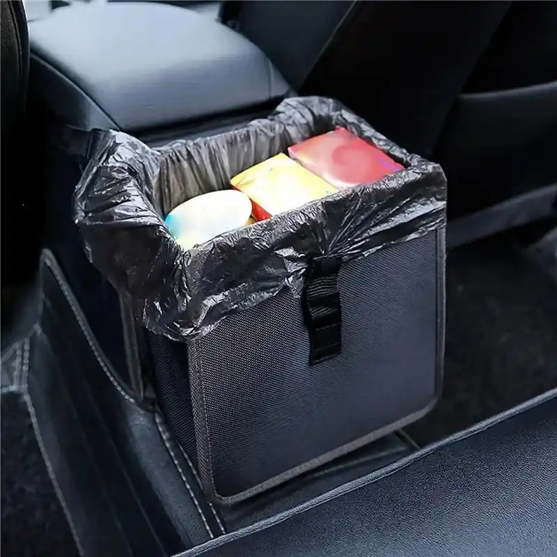 Car Trash Can Portable Storage Mesh Pocket Hanging Trash Can