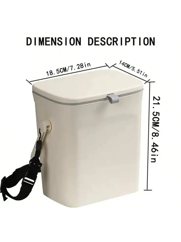 Leakproof Car Trash Can With Lid Hanging Garbage Bin For Sedan SUV MPV Truck