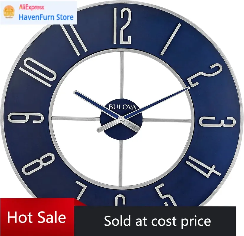 Activity priceBlue Steel Oversize Wall Clock Model C4809, 27" Diameter