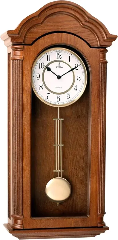 26 inch Large, Wooden Hanging Grandfather Wall Clock with Pendulum