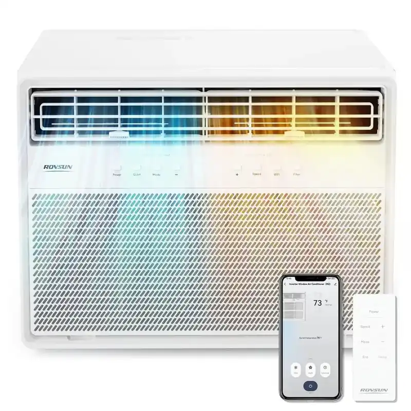 8000 BTU Inverter Window Air Conditioner with Heater amp WiFi with Remote