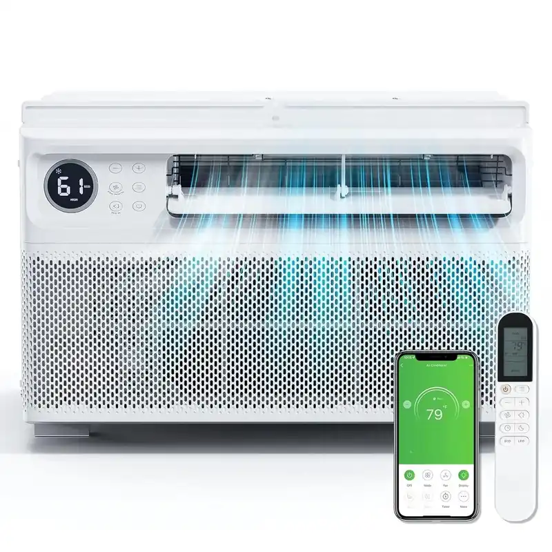 8000 BTU Inverter Window Air Conditioner with WiFI, Remote & App Control