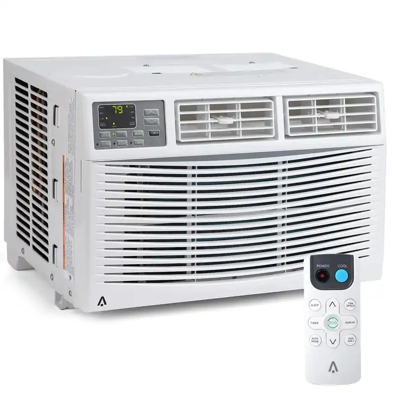10,000 BTU Smart Window Air Conditioner with 3 Modes, Cools Up to 450 Sq.Ft