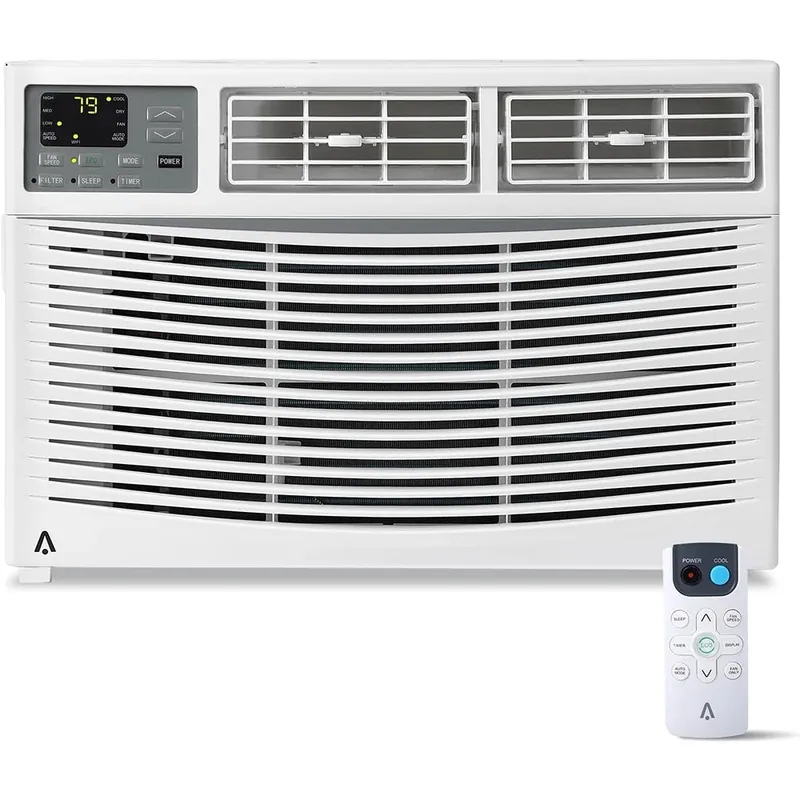 8000 BTU WiFi Window Air Conditioner for Bedrooms Small Rooms Remote
