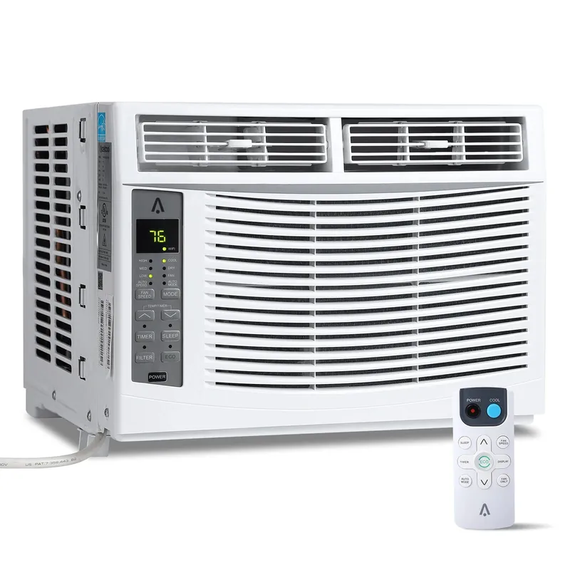 Air Conditioner 6000 AC Unit with Remote/App Control 3 Fan Speeds, ECO