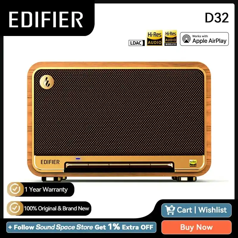 Tabletop Wireless Bluetooth Speaker Type-C Aux Inputs Support Airplay 60W