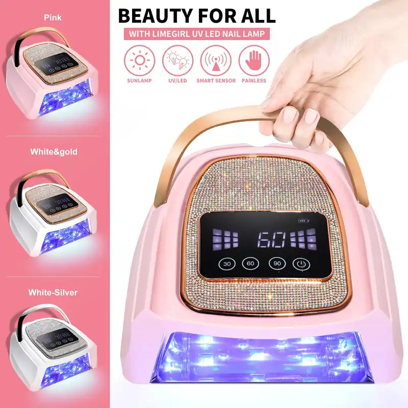 Professional UV LED Nail Lamp Rechargeable 30 LED Nail Dryer Suitable for All Gel Nail Polish Curing Lamps